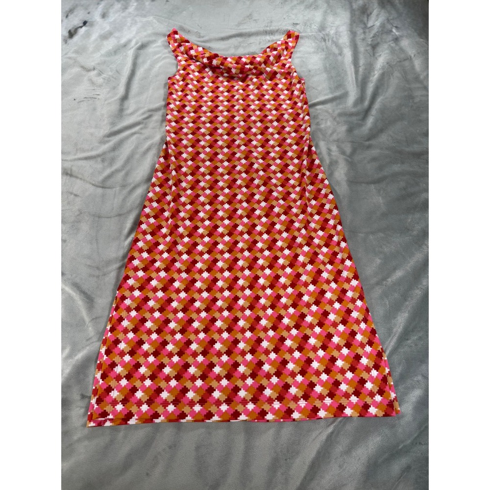 Vintage Rampage Clothing Company 90s Y2K Geometric Cowl Neck Dress Size Small